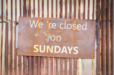 closed on sunday