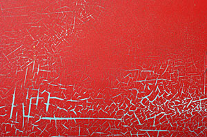 flaky red nail polish