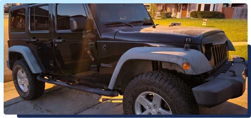 jeep hail damage sold to carbrain